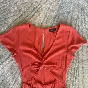 Majorelle Evelyn dress in Terracotta from REVOLVE